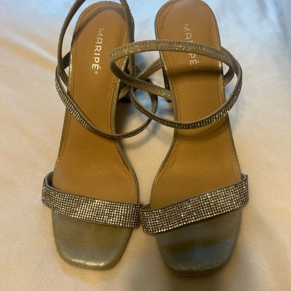 Silver Strappy Women's Heels